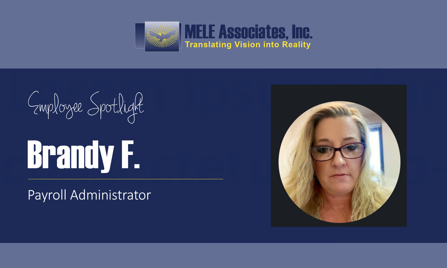 Employee Spotlight: Brandy F. - MELE Associates, Inc.